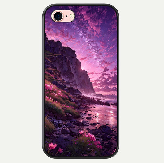 Twilight Blossom Coast Glass Case For iPhone 16 Pro by Custom World