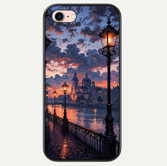 Twilight River Lights Glass Case For iPhone 16 Pro by Custom World