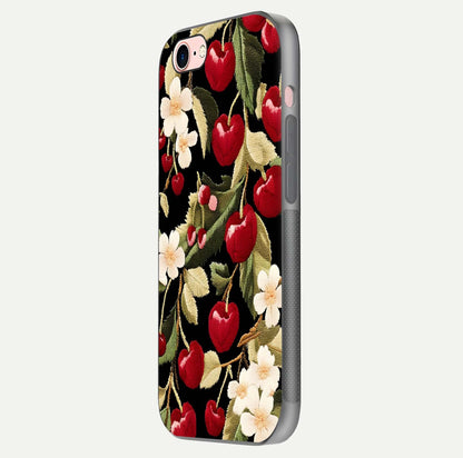 Bloom Thread Art Glass Case for iPhone 6 Plus side-angle image showing texture depth and gloss reflection