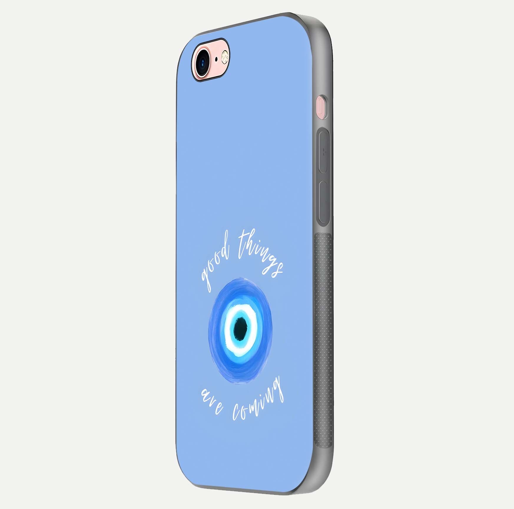 Bright Future Ahead Glass Case for iPhone 6 Plus side-angle image displaying edge smoothness and reflective surface