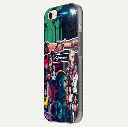 CYBERPUNK Legacy Glass Case for iPhone 6 Plus side-angle photo showing edge glow and reflective surface
