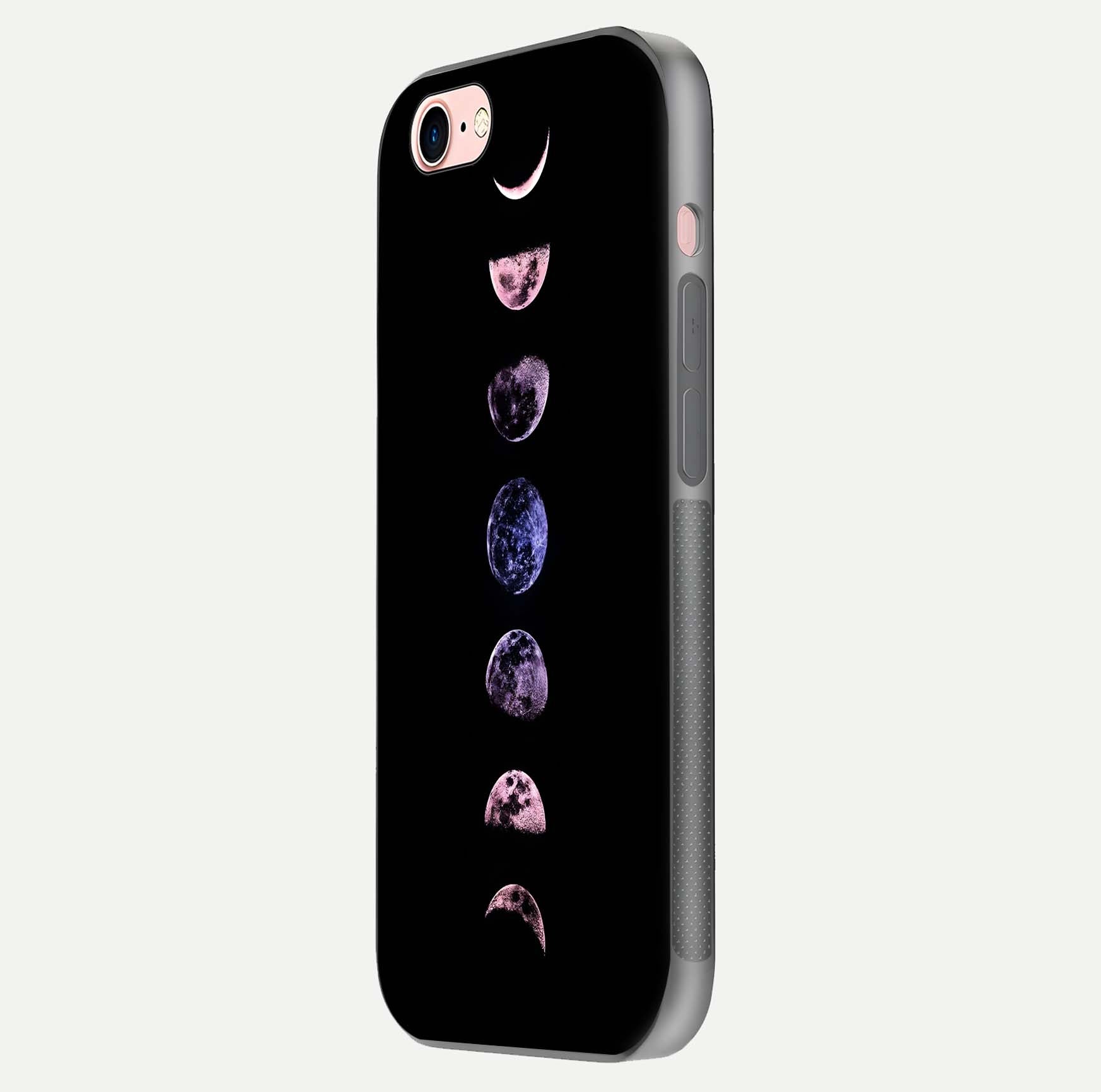 Crimson All Planets Glass Case for iPhone 6 Plus side-angle photo capturing edge glow and glass reflection
