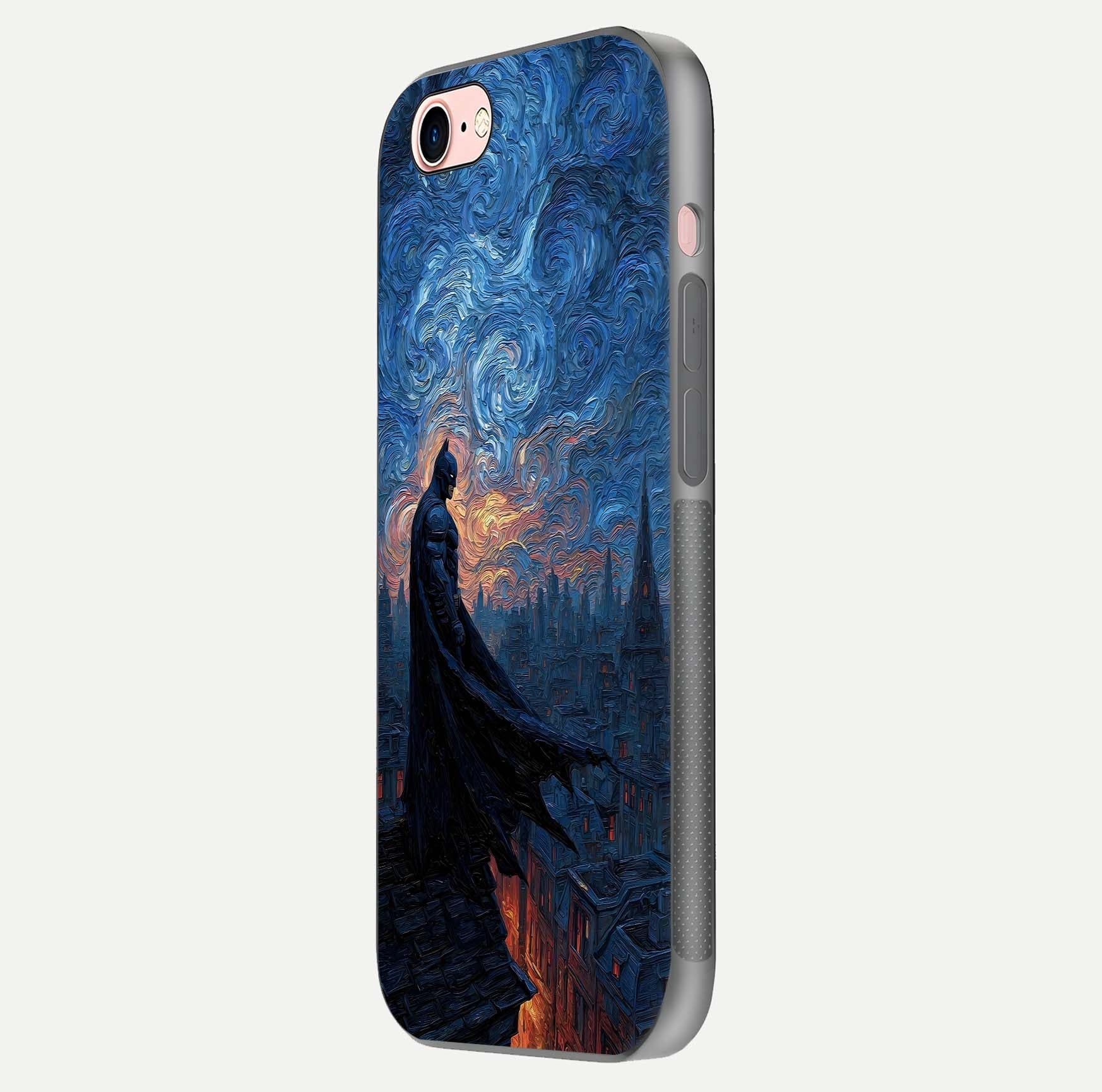 Dark Knight Dusk Glass Case for iPhone 6 Plus side-angle image capturing reflection shine and bold contrast