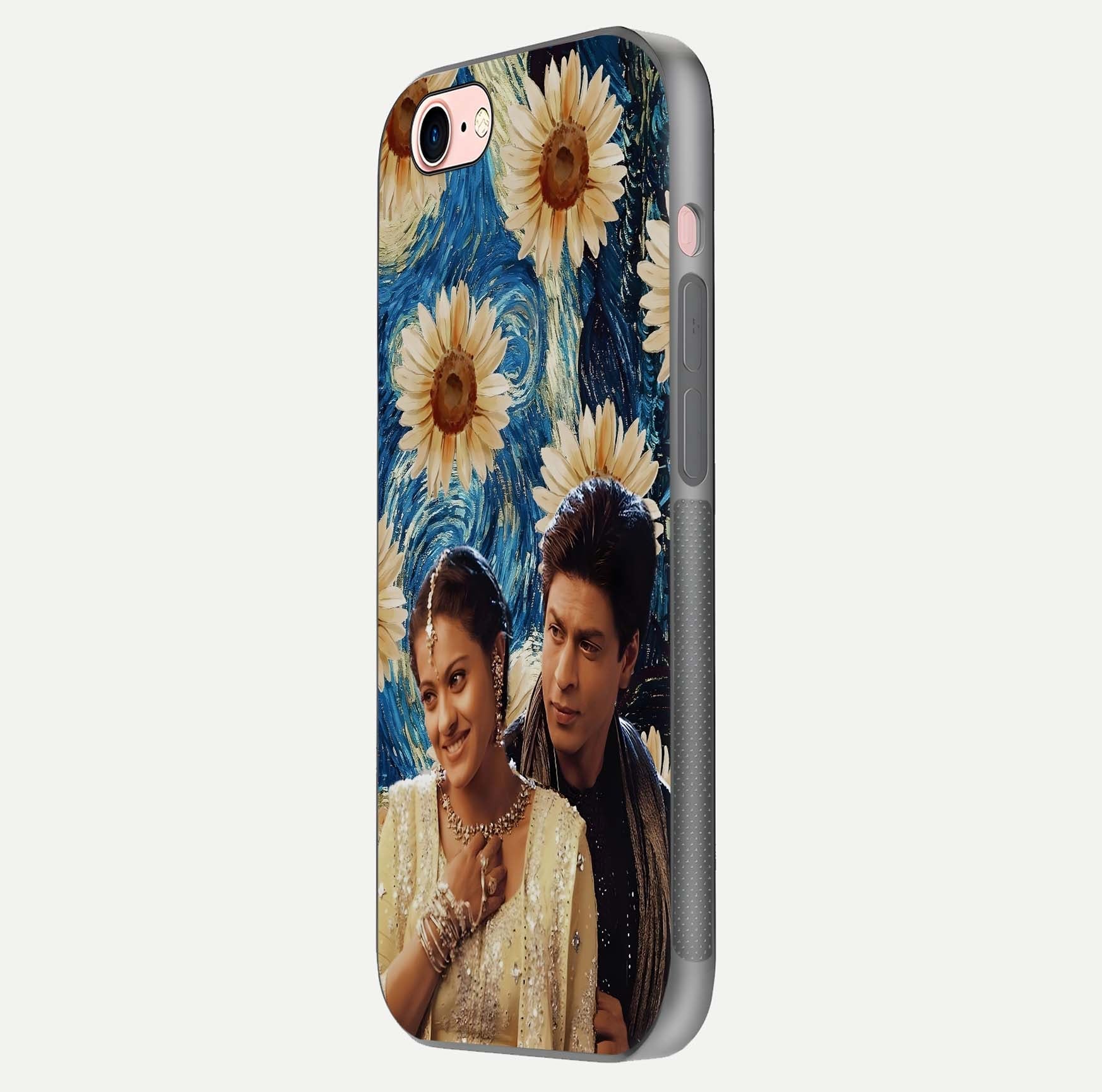 Eternal Love Story Glass Case for iPhone 6 Plus side-angle photo showing curved edges and polished surface