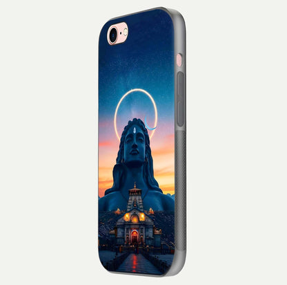 Eternal Shiva Aura Glass Case for iPhone 6 Plus side-angle image showing reflection clarity and rich tone