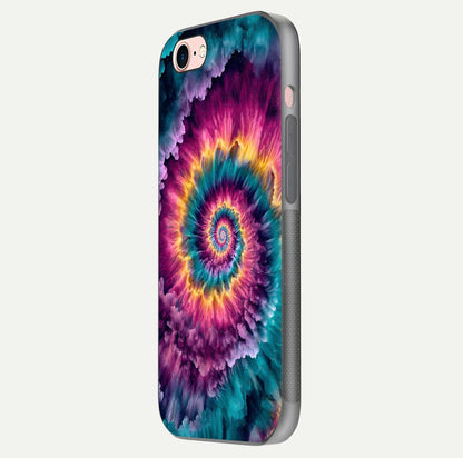 Galactic Spiral Burst Glass Case for iPhone 6 Plus side-angle image showing reflection clarity and vivid galactic texture