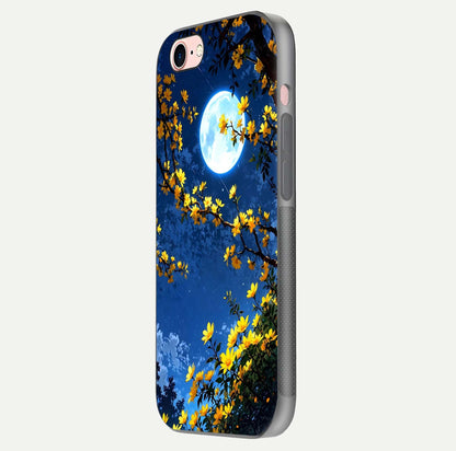 Golden Night Glow Glass Case for iPhone 6 Plus side-angle image showing reflection clarity and elegant golden tone