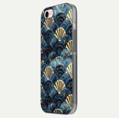 Golden Wave Luxe Glass Case for iPhone 6 Plus side-angle image showing reflection clarity and polished finish