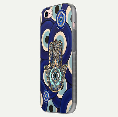 Hamsa Divine Guard Glass Case for iPhone 6 Plus side-angle image showing reflection brilliance and protective design