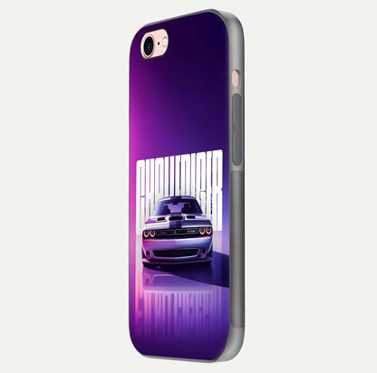Midnight Muscle Ride Glass Case for iPhone 6 Plus side-angle image showing reflection clarity and bold design