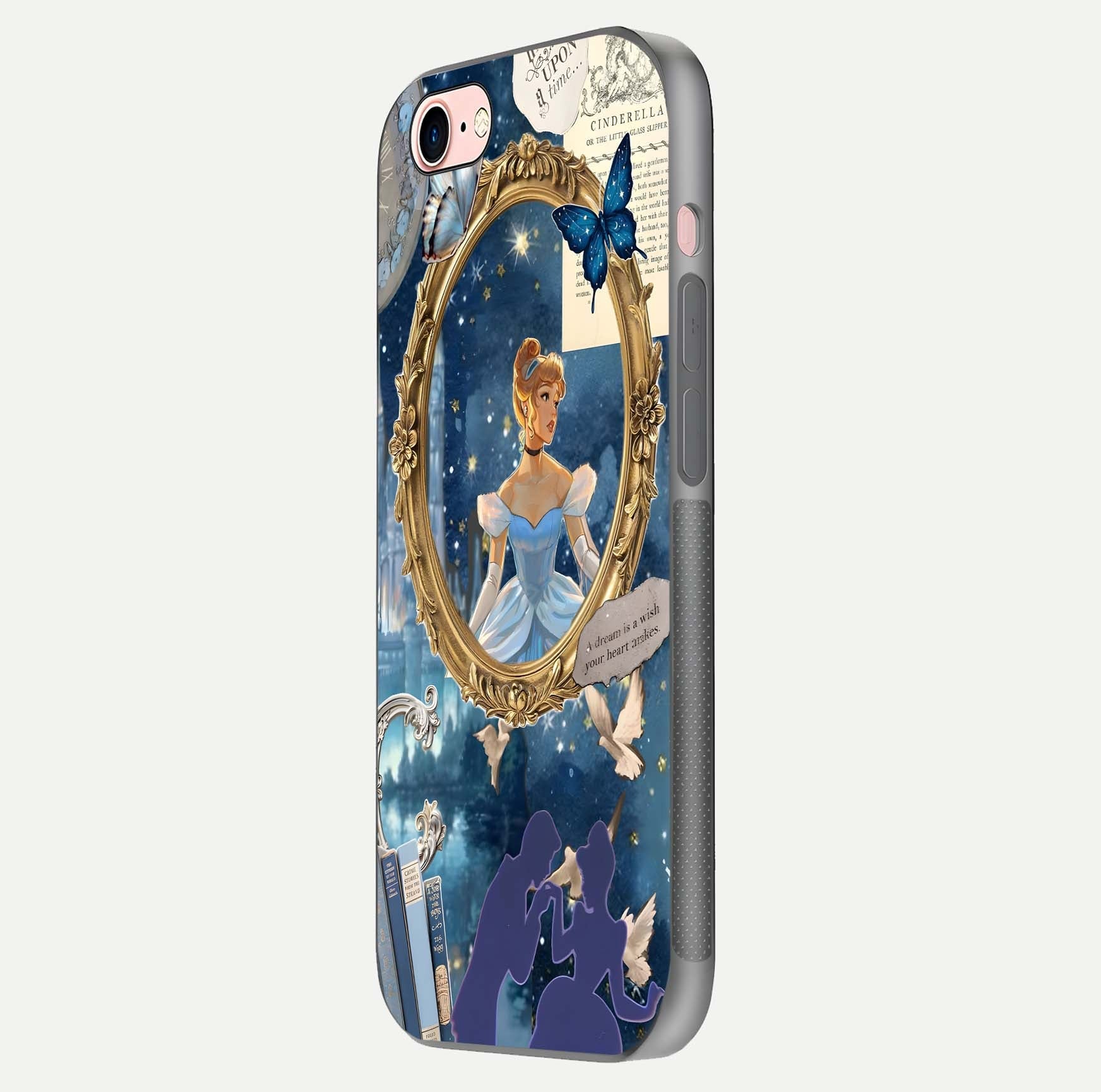 Midnight Queen Glass Case for iPhone 6 Plus side-angle image showing reflection brightness and elegant tone
