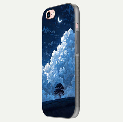 Midnight Sky Serenity Glass Case for iPhone 6 Plus side-angle image showing soft glow and smooth reflection