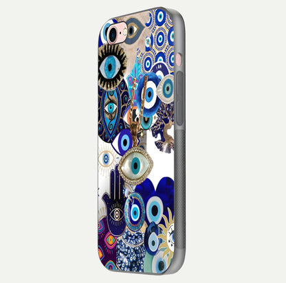 Mystic Charm Eye Glass Case for iPhone 6 Plus side-angle image showing HD reflection and sacred tone