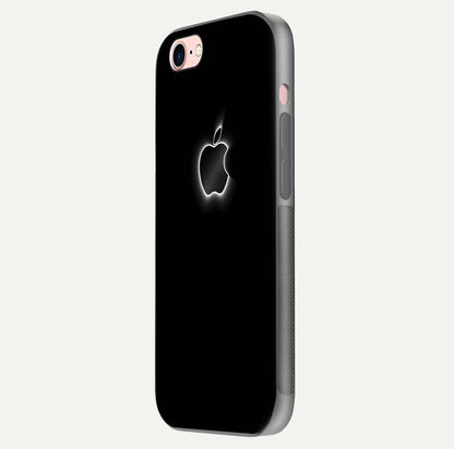 Neon Apple Glow Glass Case for iPhone 6 Plus side-angle image showing light reflection and glow effect
