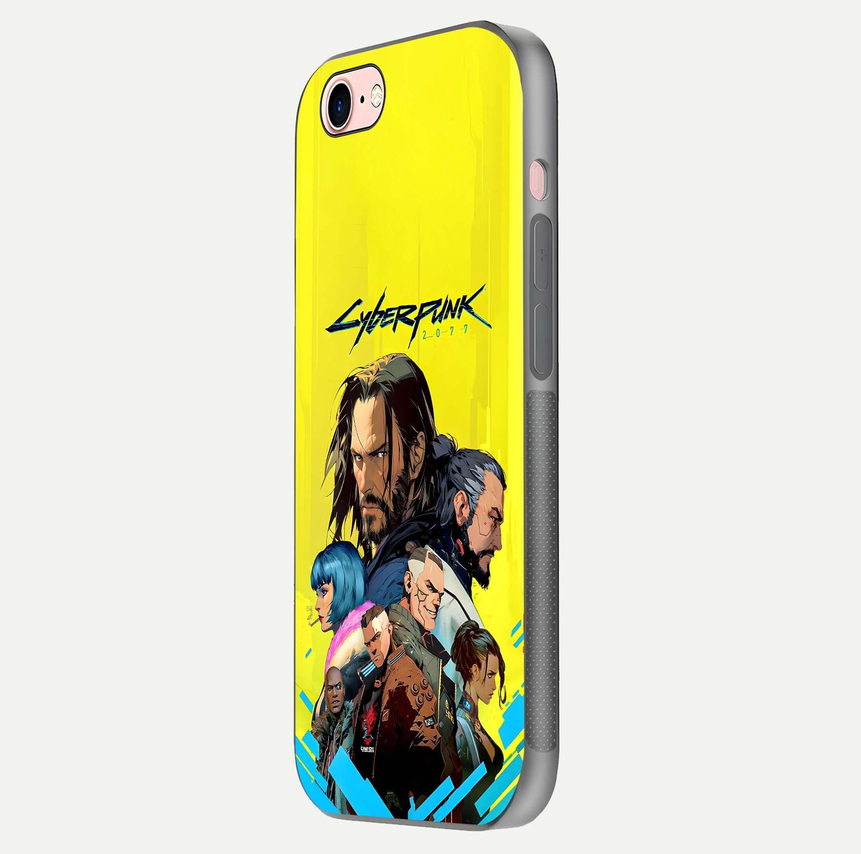 Neon Rebel Genesis Glass Case for iPhone 6 Plus side-angle image showing gloss surface and sharp neon tone