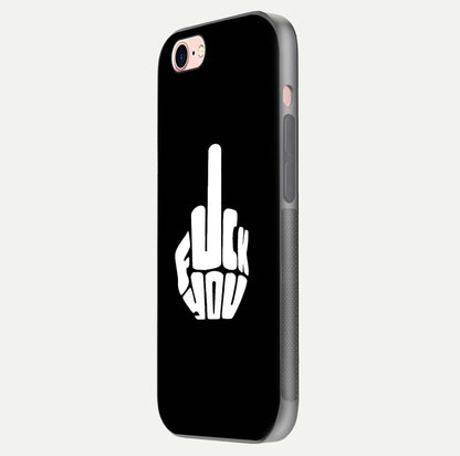 Rebel Mode On Glass Case for iPhone 6 Plus side-angle image showing reflection, edge detail, and text clarity