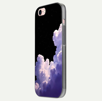 Starlit Night Whispers Glass Case for iPhone 6 Plus side-angle image showing reflection and night pattern shine