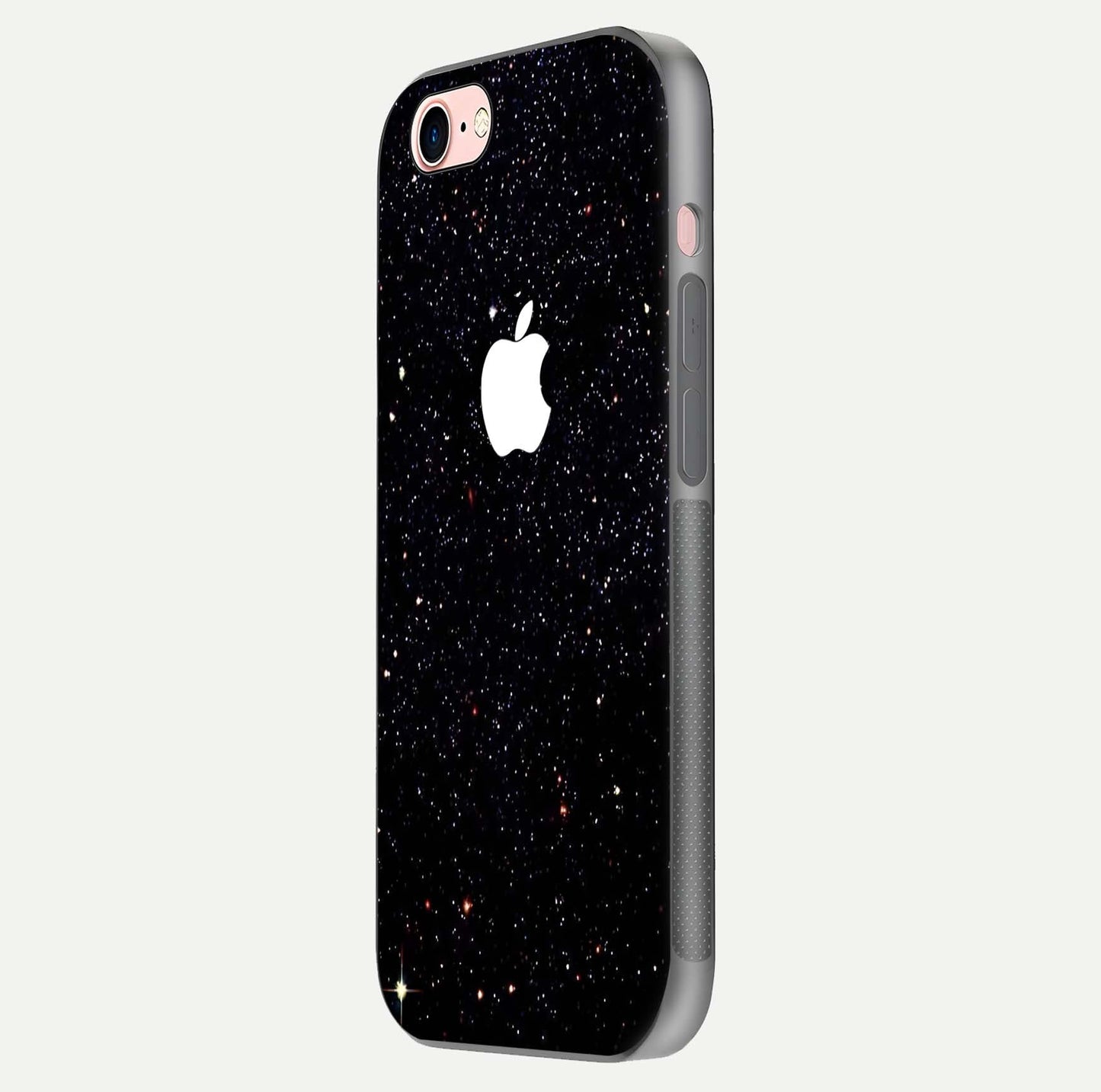 Starry Apple Galaxy Glass Case for iPhone 6 Plus side-angle image showing gloss and star pattern detail