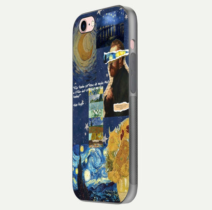 Starry Dream Vision Glass Case for iPhone 6 Plus side-angle image showing reflection and cosmic gradient tones