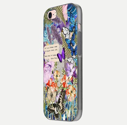 Storm Path Bloom Glass Case for iPhone 6 Plus side-angle image showing reflection, color contrast, and shine