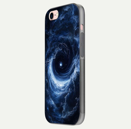 Stunning Galaxy Glass Case for iPhone 6 Plus side-angle image showing glossy reflection and space detailing