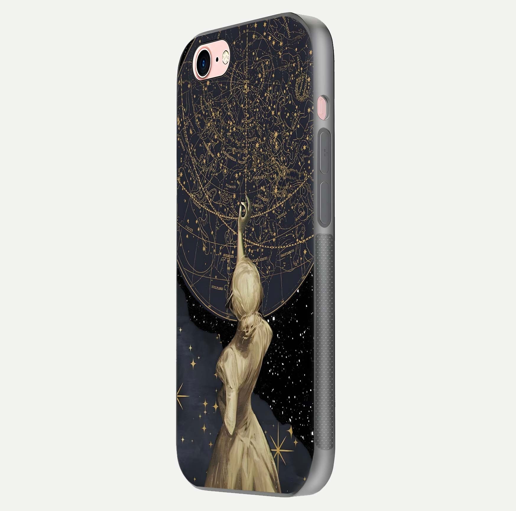 Taylor Swift Girl Glass Case for iPhone 6 Plus side-angle image showing glossy surface and color tone