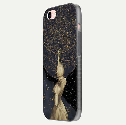 Taylor Swift Girl Glass Case for iPhone 6 Plus side-angle image showing glossy surface and color tone