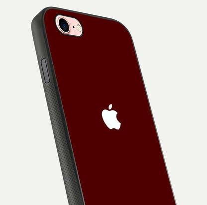 Apple Crimson Core Glass Case for iPhone 6 Plus close-up angle showing deep crimson tone and HD glass reflection