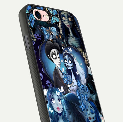Butterfly Ghost Soul Glass Case for iPhone 6 Plus close-up shot showing ethereal wing patterns and reflection