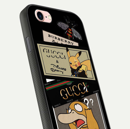 Cartoon Brand Play Mashup Glass Case for iPhone 6 Plus close-up angled shot showing character details and vibrant tones