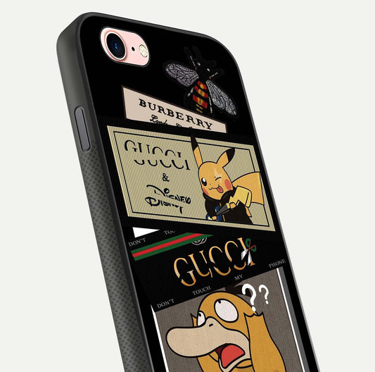 Cartoon Brand Play Mashup Glass Case for iPhone 6 Plus close-up angled shot showing character details and vibrant tones