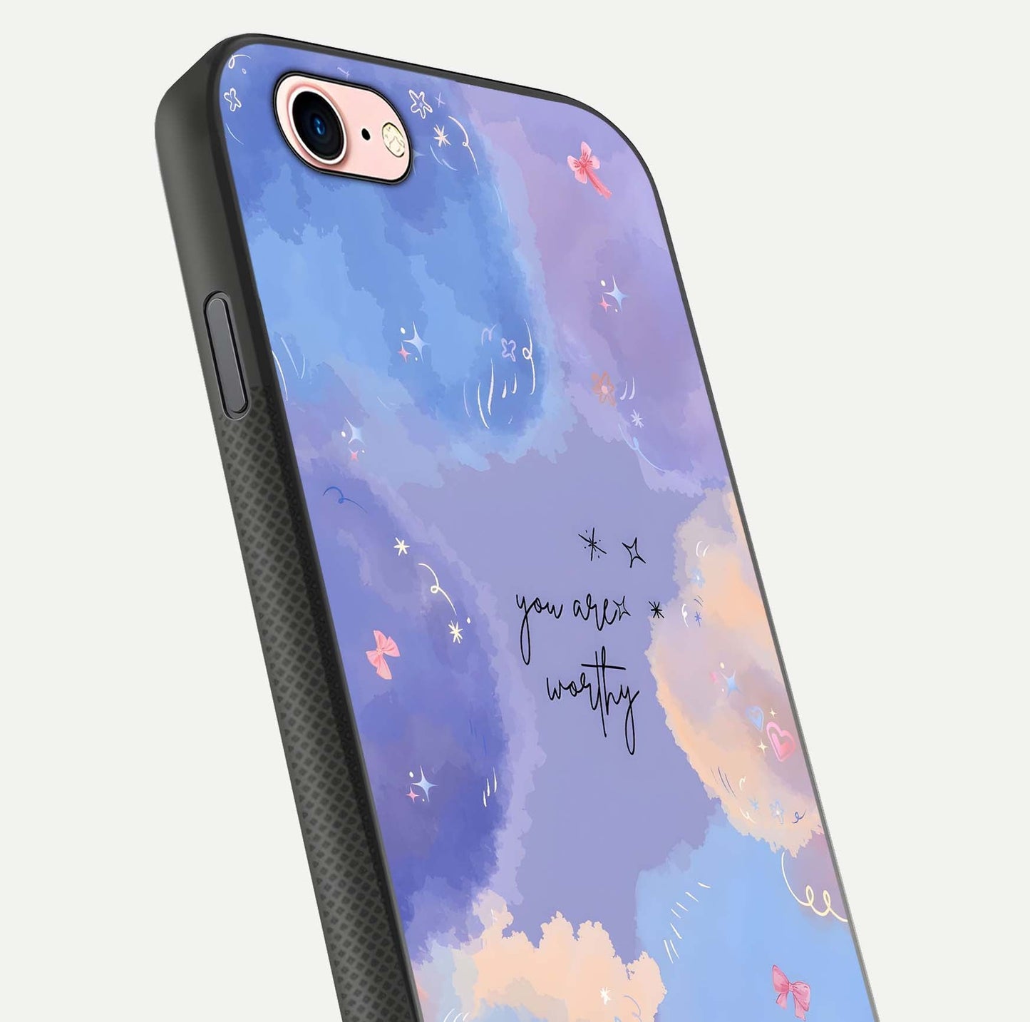 Celestial Cloud Magic Glass Case for iPhone 6 Plus close-up highlighting smooth gradient and gloss surface
