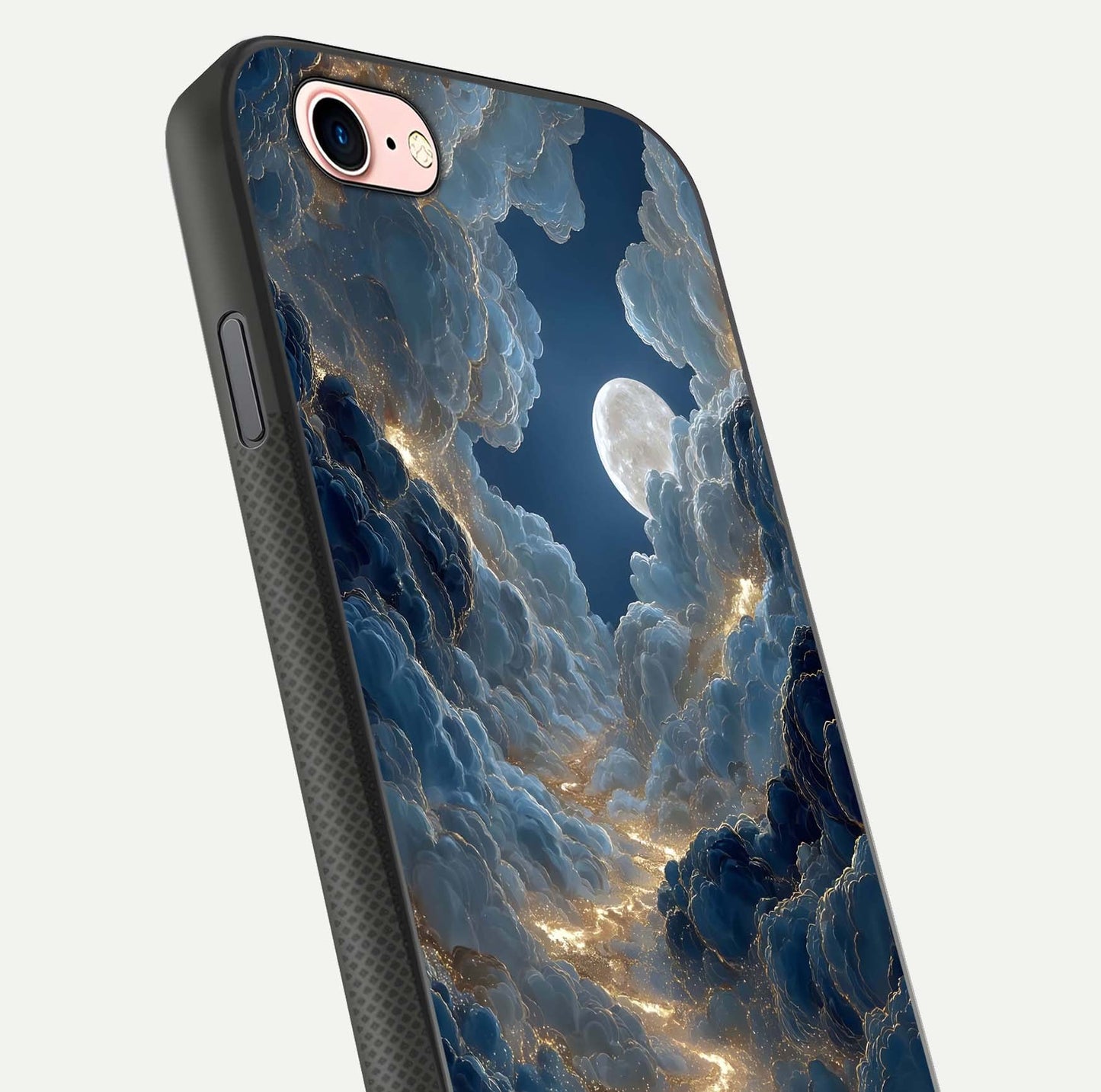 Celestial Cloud Road Glass Case for iPhone 6 Plus close-up view showing road gradient and cloud reflection shine