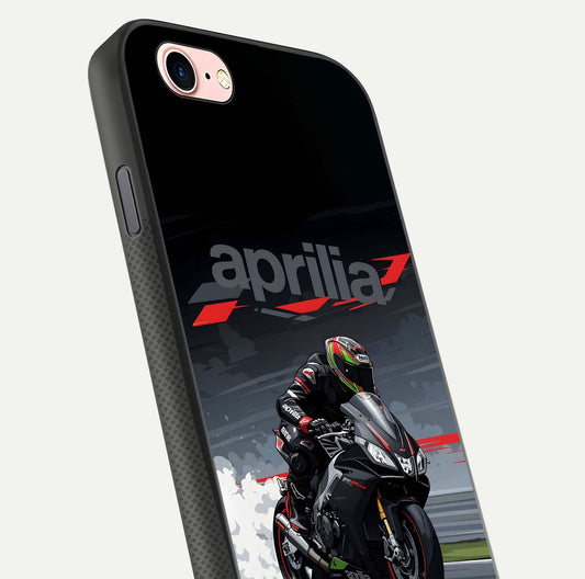 Dark Aprilla Glass Case for iPhone 6 Plus close-up highlighting detailing and reflection effect