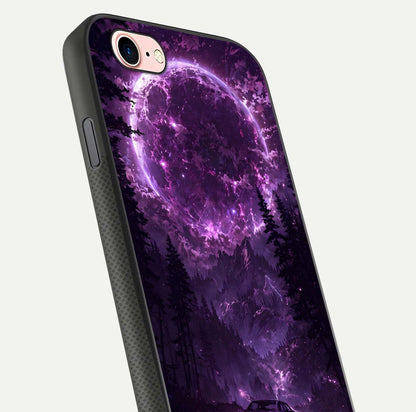 Eternal Cosmic Drive Glass Case for iPhone 6 Plus close-up highlighting cosmic lights and reflection depth