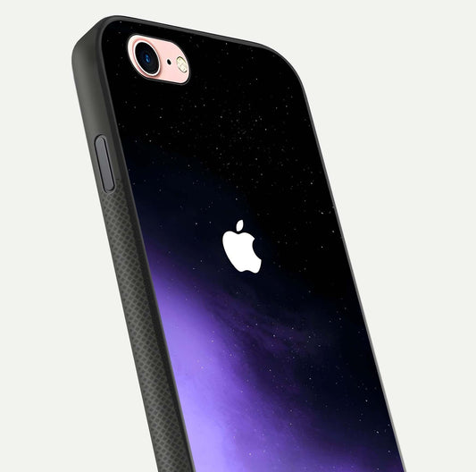 Galaxy Apple Aura Glass Case for iPhone 6 Plus close-up angled shot showing aura lighting and reflection polish