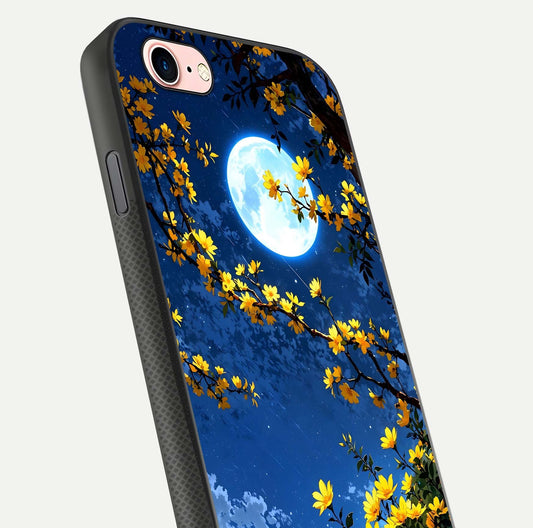 Golden Night Glow Glass Case for iPhone 6 Plus close-up angled shot showing shimmer texture and light reflection