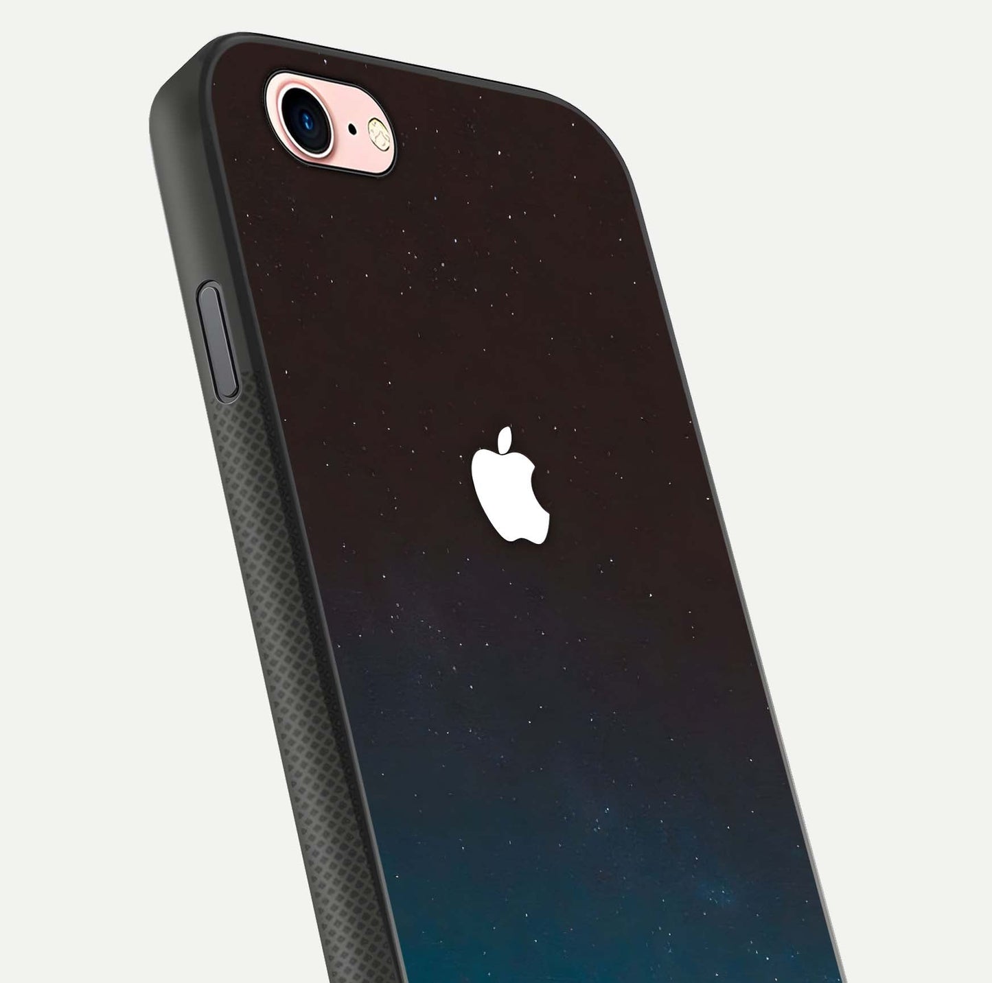 Green Emerald Apple Logo Glass Case for iPhone 6 Plus close-up angled shot showing color depth and reflection clarity