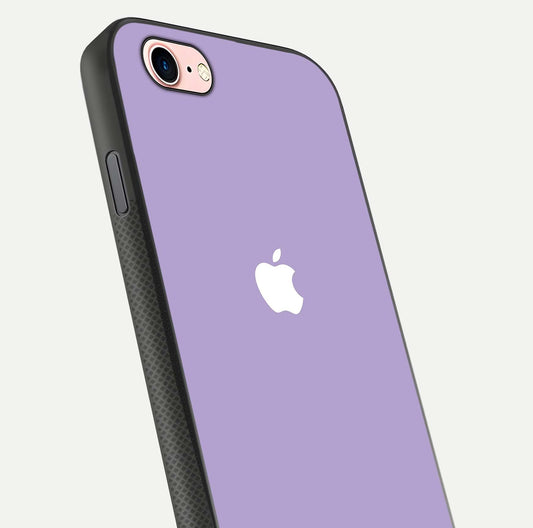 Lavender Soft Minimal Glass Case for iPhone 6 Plus close-up angled shot showing clean color texture and shine
