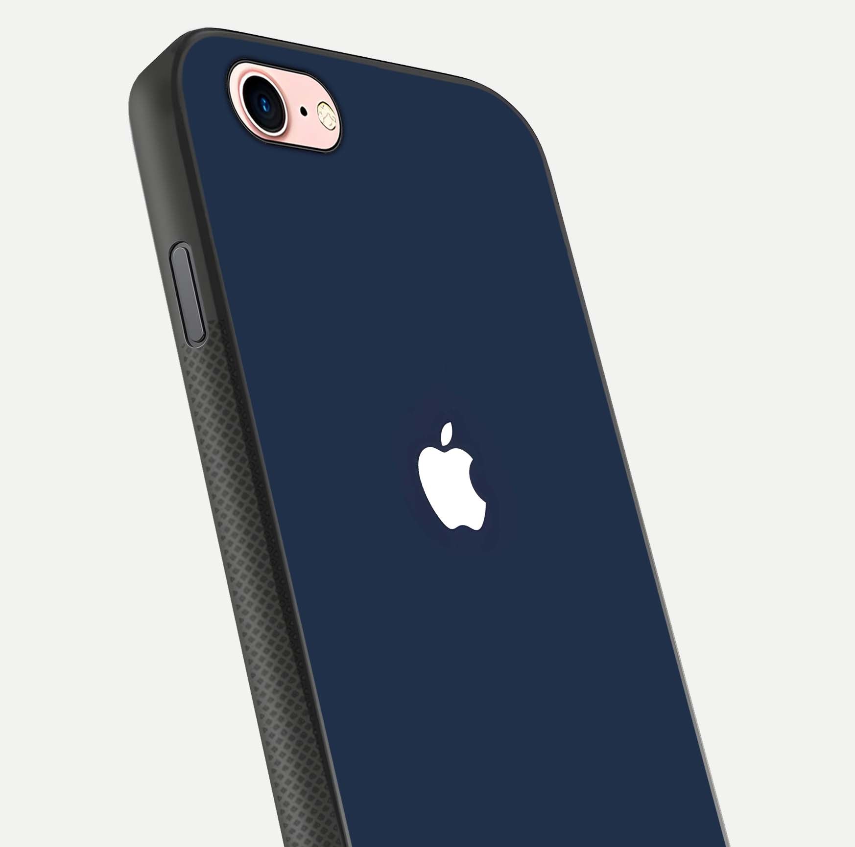 Minimal Apple Night Glass Case for iPhone 6 Plus close-up angled shot showing clean reflection and soft tone