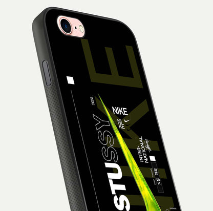Neon Street Edition Glass Case for iPhone 6 Plus close-up angled shot showing urban neon lights and shine