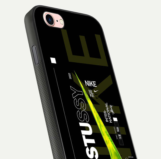 Neon Street Edition Glass Case for iPhone 6 Plus close-up angled shot showing urban neon lights and shine
