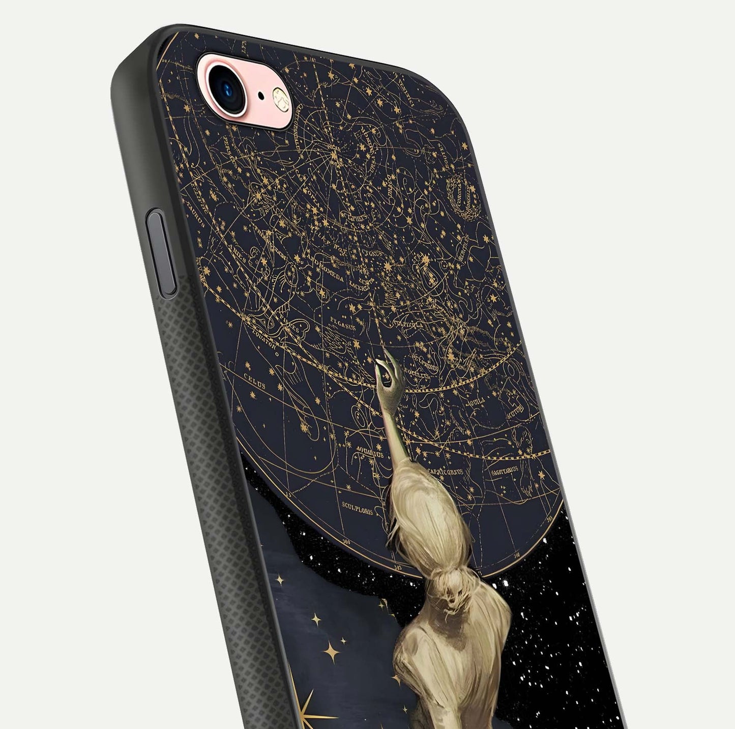 Taylor Swift Girl Glass Case for iPhone 6 Plus close-up angled shot highlighting texture and HD reflection