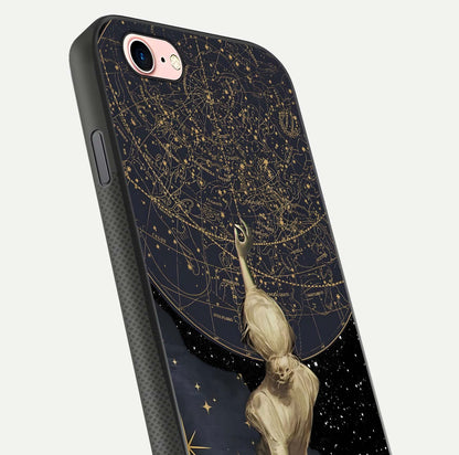 Taylor Swift Girl Glass Case for iPhone 6 Plus close-up angled shot highlighting texture and HD reflection