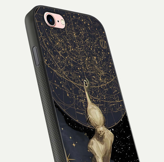 Taylor Swift Girl Glass Case for iPhone 6 Plus close-up angled shot highlighting texture and HD reflection