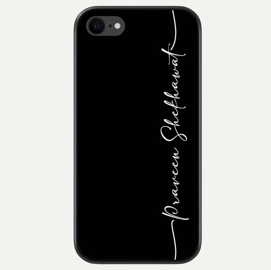 Black Tune Custom Name Glass Case For iPhone 7 by Custom World