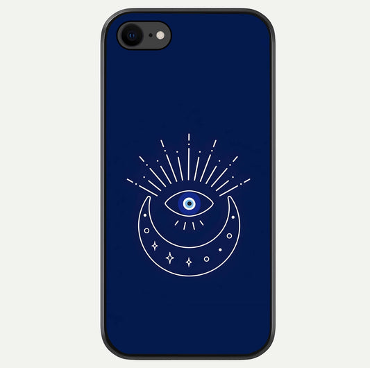 Blue Evil Eye Glass Case For iPhone 7 by Custom World