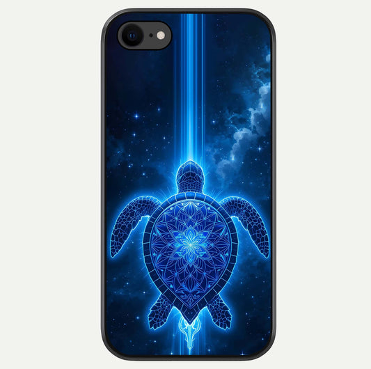 Blue Galaxy Turtle Glass Case For iPhone 7 by Custom World