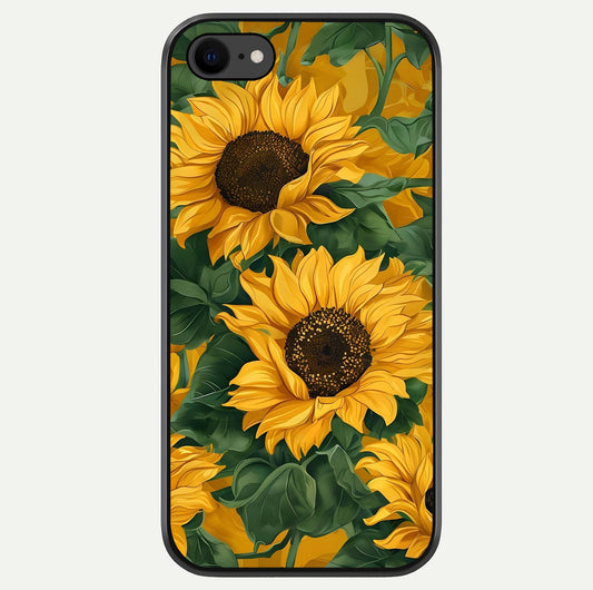 Bright Sunflower Bloom Glass Case For iPhone 7 by Custom World