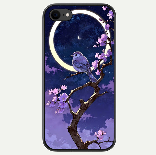 Celestial Bird Blossom Glass Case For iPhone 7 by Custom World